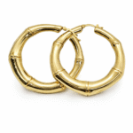 Yellow gold hoop earring