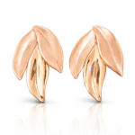 Rose gold leaf earring