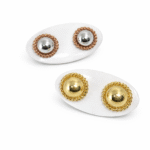 Diamond cut round earring