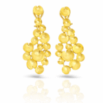 Yellow gold lily earring