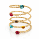 Yellow spiral bangle