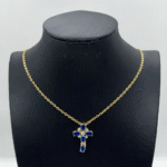 Yellow  gold cross necklace
