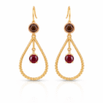 Yellow gold reed earring