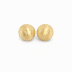 Yellow gold brush earring