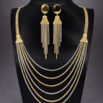 Two tone layered necklace set