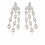 princess drop diamond earrings