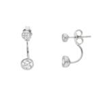 White gold ste earring